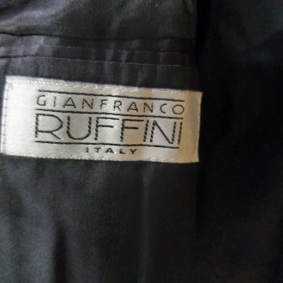 Gianfranco Ruffini Super Fine Wool Blazer Black Jacket Suit Coat Size 46L - Picture 9 of 10
